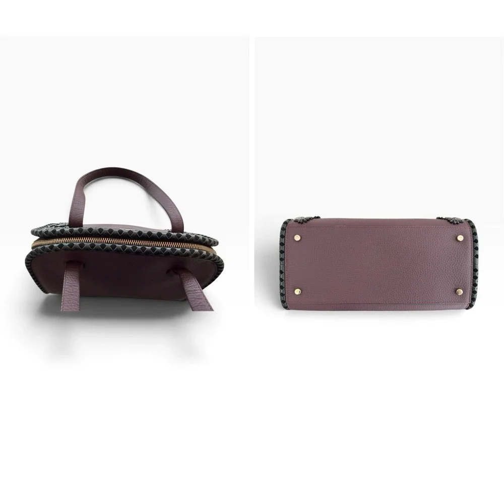 Kate Spade Anderson Way Reiley Jeweled Satchel & Neda Wallet Deep Plum Set